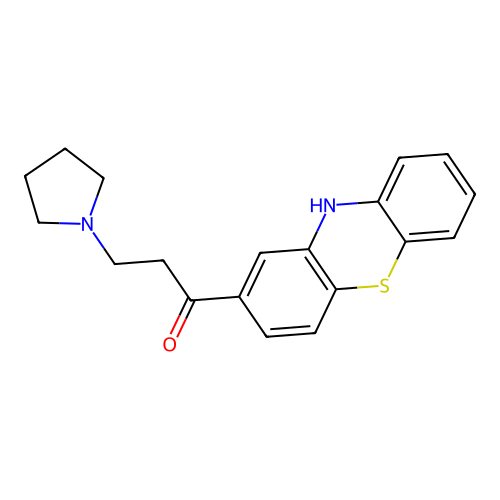 1-Propanone, 1-(10H-phenothiazin-2-yl)-3-(1-pyrrolidinyl)- structure
