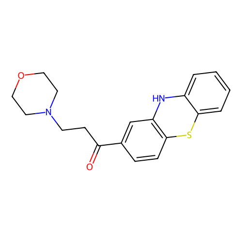 1-Propanone, 3-(4-morpholinyl)-1-(10H-phenothiazin-2-yl)- structure