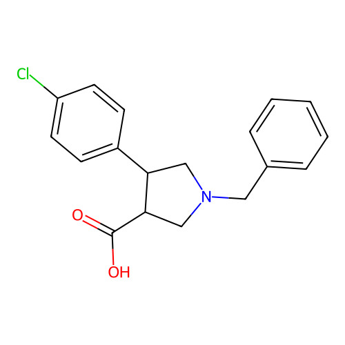 1-benzyl-4-(4-chlorophenyl)pyrrolidine-3-carboxylic Acid structure
