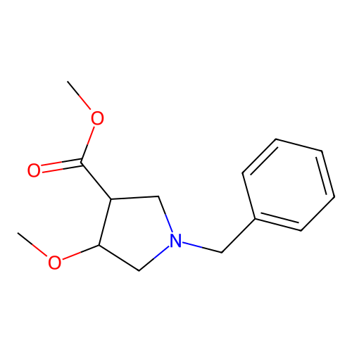 Methyl 1-benzyl-4-methoxypyrrolidine-3-carboxylate structure