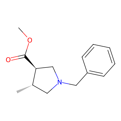 methyl (3R,4R)-1-benzyl-4-methylpyrrolidine-3-carboxylate structure
