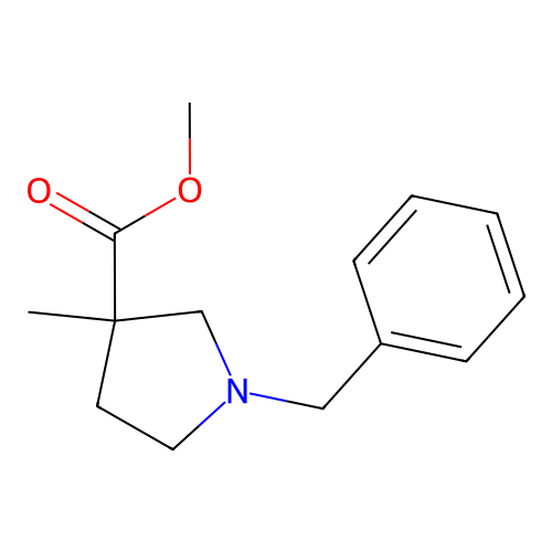 Methyl 1-benzyl-3-methylpyrrolidine-3-carboxylate structure