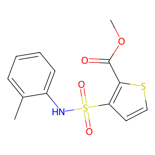 Methyl 3-[(2-methylphenyl)sulfamoyl]thiophene-2-carboxylate structure