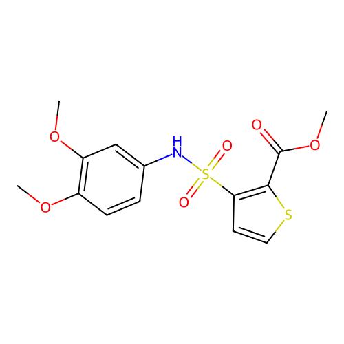 Methyl 3-[(3,4-dimethoxyphenyl)sulfamoyl]thiophene-2-carboxylate structure