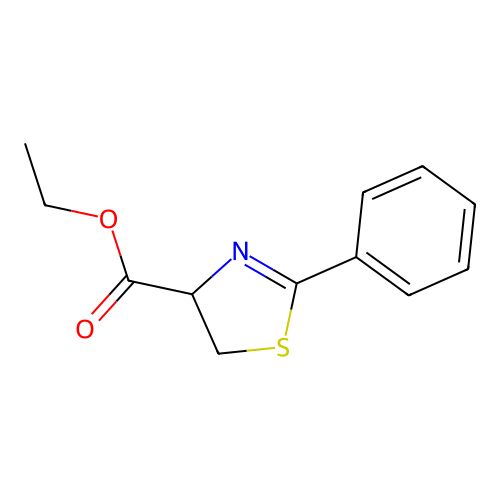 4-Carbethoxy-2-phenylthiazoline structure