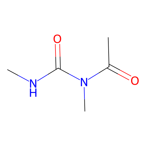 N-methyl-N-(methylcarbamoyl)acetamide structure
