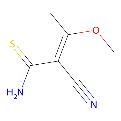 2-Cyano-3-methoxybut-2-enethioamide structure