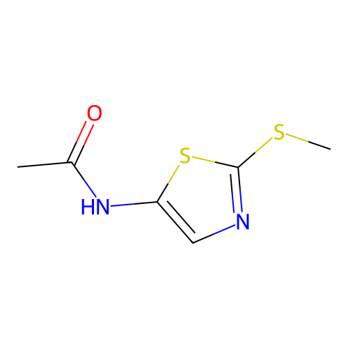 Thiazole, 5-acetamido-2-(methylthio)- structure