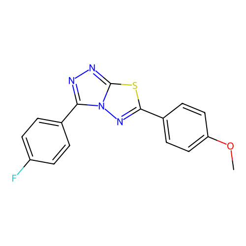 3-(4-Fluorophenyl)-6-(4-methoxyphenyl)-[1,2,4]triazolo[3,4-b][1,3,4]thiadiazole structure