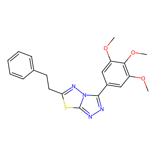 6-Phenethyl-3-(3,4,5-trimethoxyphenyl)-[1,2,4]triazolo[3,4-b][1,3,4]thiadiazole structure