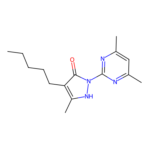 1-(4,6-dimethylpyrimidin-2-yl)-3-methyl-4-pentyl-1H-pyrazol-5-ol structure