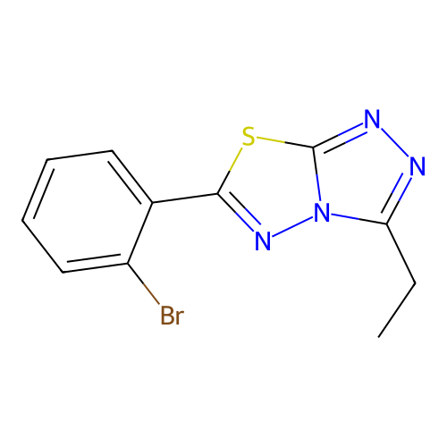 6-(2-Bromophenyl)-3-ethyl[1,2,4]triazolo[3,4-b][1,3,4]thiadiazole structure