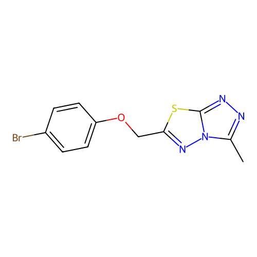 6-[(4-Bromophenoxy)methyl]-3-methyl-[1,2,4]triazolo[3,4-b][1,3,4]thiadiazole structure