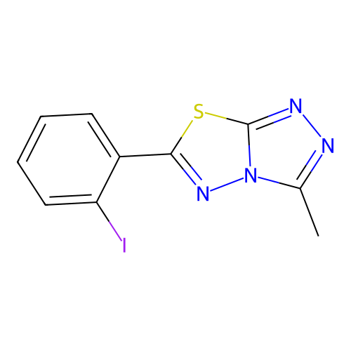 6-(2-Iodophenyl)-3-methyl[1,2,4]triazolo[3,4-b][1,3,4]thiadiazole structure