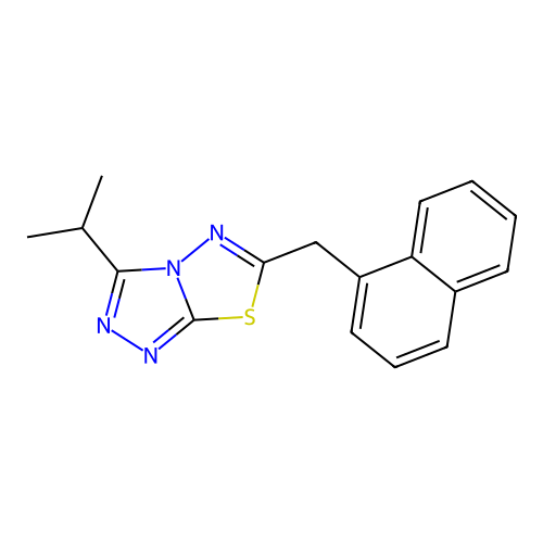 3-ISOPROPYL-6-(NAPHTHALEN-1-YLMETHYL)-[1,2,4]TRIAZOLO[3,4-B][1,3,4]THIADIAZOLE structure