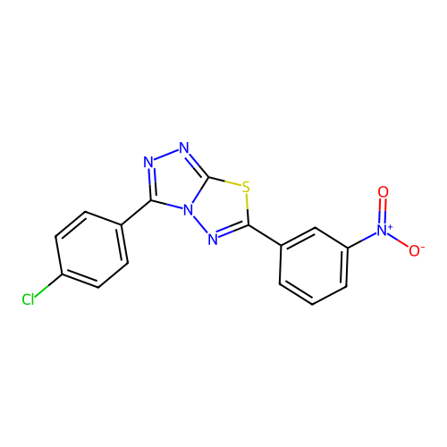 3-(4-Chlorophenyl)-6-(3-nitrophenyl)[1,2,4]triazolo[3,4-b][1,3,4]thiadiazole structure