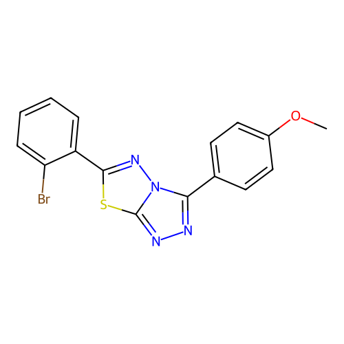 6-(2-Bromophenyl)-3-(4-methoxyphenyl)-[1,2,4]triazolo[3,4-b][1,3,4]thiadiazole structure