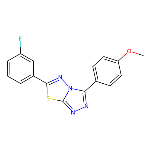 6-(3-Fluorophenyl)-3-(4-methoxyphenyl)-[1,2,4]triazolo[3,4-b][1,3,4]thiadiazole structure