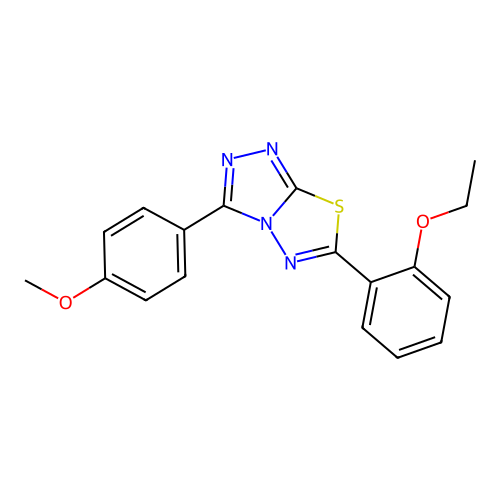 6-(2-Ethoxyphenyl)-3-(4-methoxyphenyl)[1,2,4]triazolo[3,4-b][1,3,4]thiadiazole structure
