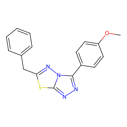 6-Benzyl-3-(4-methoxyphenyl)-[1,2,4]triazolo[3,4-b][1,3,4]thiadiazole structure