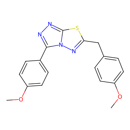 6-(4-Methoxybenzyl)-3-(4-methoxyphenyl)[1,2,4]triazolo[3,4-b][1,3,4]thiadiazole structure