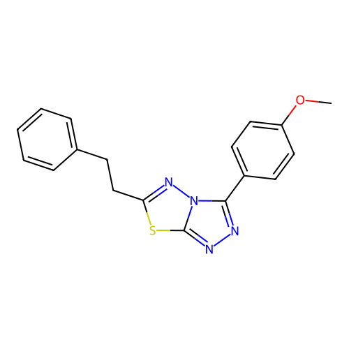 3-(4-Methoxyphenyl)-6-(2-phenylethyl)[1,2,4]triazolo[3,4-b][1,3,4]thiadiazole structure