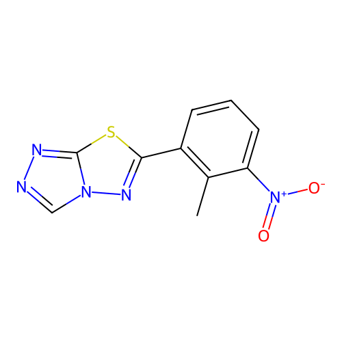 6-(2-Methyl-3-nitrophenyl)-[1,2,4]triazolo[3,4-b][1,3,4]thiadiazole structure