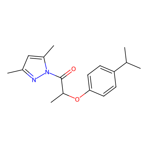 1-(3,5-Dimethylpyrazol-1-yl)-2-(4-propan-2-ylphenoxy)propan-1-one structure