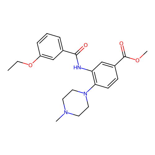 Methyl 3-[(3-ethoxybenzoyl)amino]-4-(4-methylpiperazin-1-yl)benzoate structure