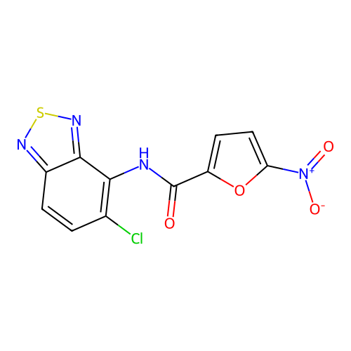 N-(5-chloro-2,1,3-benzothiadiazol-4-yl)-5-nitrofuran-2-carboxamide structure