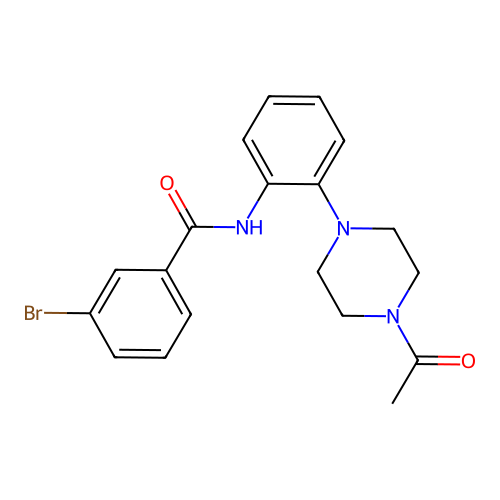 N-[2-(4-acetylpiperazin-1-yl)phenyl]-3-bromobenzamide structure