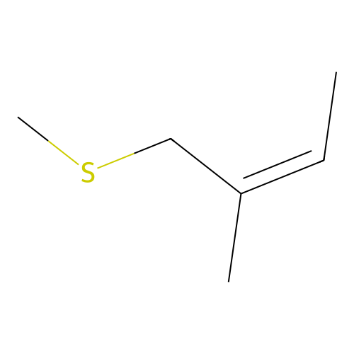 2-Methyl-1-methylsulfanylbut-2-ene structure