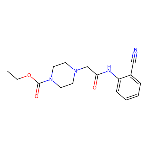 Ethyl 4-{[(2-cyanophenyl)carbamoyl]methyl}piperazine-1-carboxylate structure