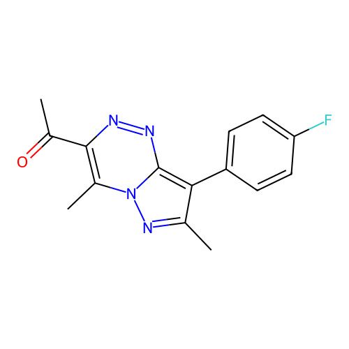 1-[8-(4-Fluorophenyl)-4,7-dimethylpyrazolo[5,1-c][1,2,4]triazin-3-yl]ethanone structure