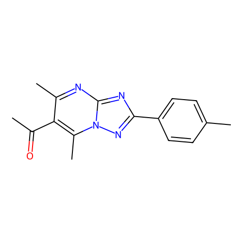 1-[5,7-Dimethyl-2-(4-methylphenyl)[1,2,4]triazolo[1,5-a]pyrimidin-6-yl]ethanone structure