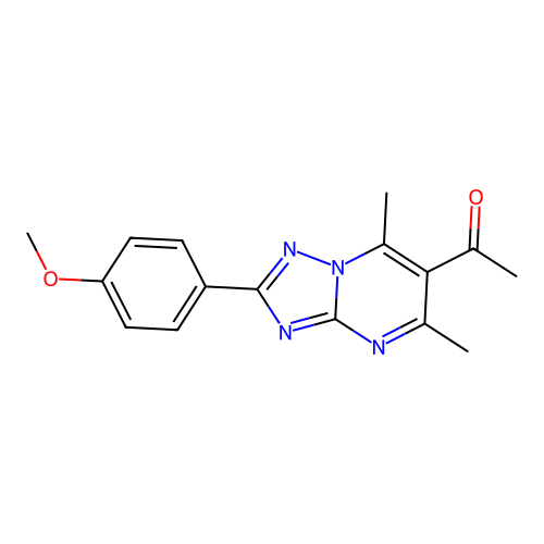 1-[2-(4-Methoxyphenyl)-5,7-dimethyl[1,2,4]triazolo[1,5-a]pyrimidin-6-yl]ethanone structure