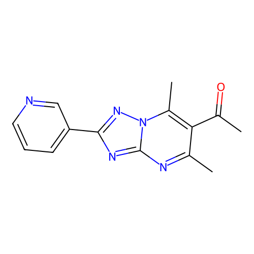 1-[5,7-Dimethyl-2-(pyridin-3-yl)[1,2,4]triazolo[1,5-a]pyrimidin-6-yl]ethanone structure