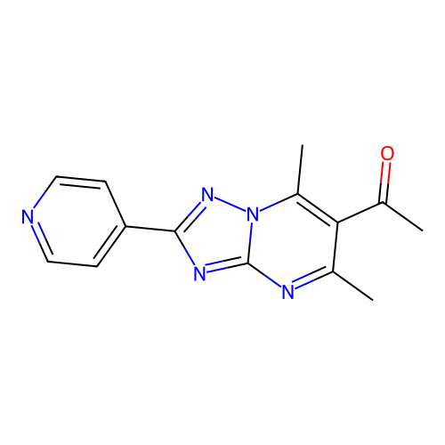 1-[5,7-Dimethyl-2-(pyridin-4-yl)[1,2,4]triazolo[1,5-a]pyrimidin-6-yl]ethanone structure