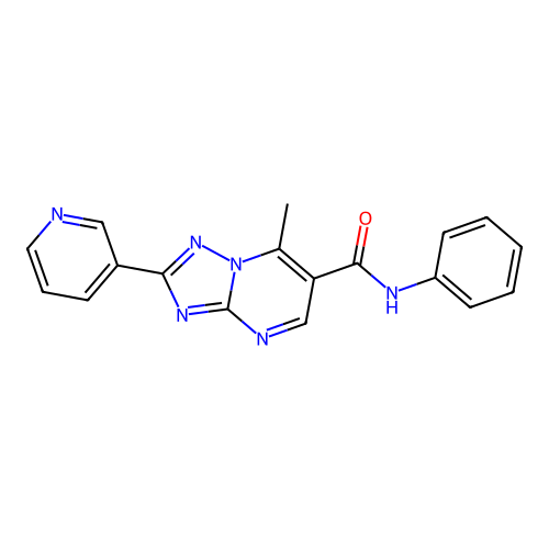 7-methyl-N-phenyl-2-(pyridin-3-yl)[1,2,4]triazolo[1,5-a]pyrimidine-6-carboxamide structure