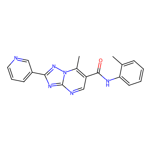 7-methyl-N-(2-methylphenyl)-2-(pyridin-3-yl)[1,2,4]triazolo[1,5-a]pyrimidine-6-carboxamide structure