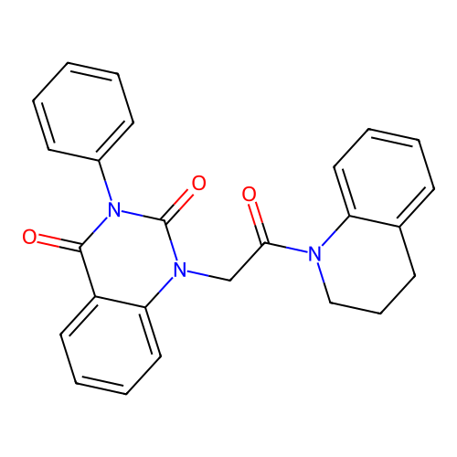 1-[2-(3,4-dihydroquinolin-1(2H)-yl)-2-oxoethyl]-3-phenylquinazoline-2,4(1H,3H)-dione structure