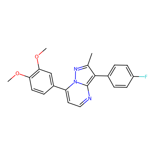 7-(3,4-Dimethoxyphenyl)-3-(4-fluorophenyl)-2-methylpyrazolo[1,5-a]pyrimidine structure