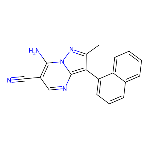 7-Amino-2-methyl-3-(naphthalen-1-yl)pyrazolo[1,5-a]pyrimidine-6-carbonitrile structure
