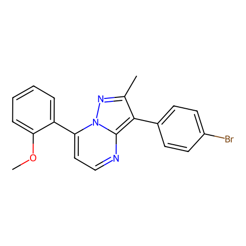 3-(4-Bromophenyl)-7-(2-methoxyphenyl)-2-methylpyrazolo[1,5-a]pyrimidine structure