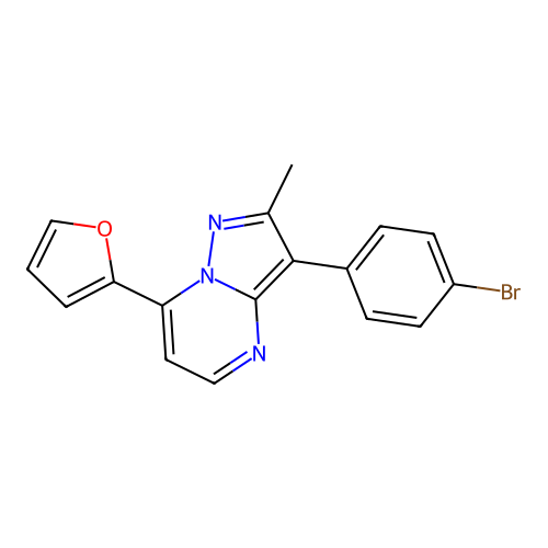 3-(4-Bromophenyl)-7-(furan-2-yl)-2-methylpyrazolo[1,5-a]pyrimidine structure