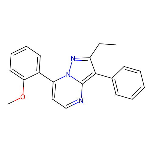 2-Ethyl-7-(2-methoxyphenyl)-3-phenylpyrazolo[1,5-a]pyrimidine structure