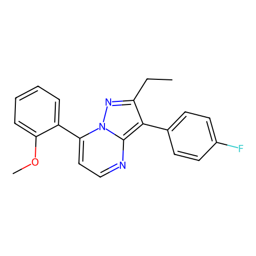2-Ethyl-3-(4-fluorophenyl)-7-(2-methoxyphenyl)pyrazolo[1,5-a]pyrimidine structure