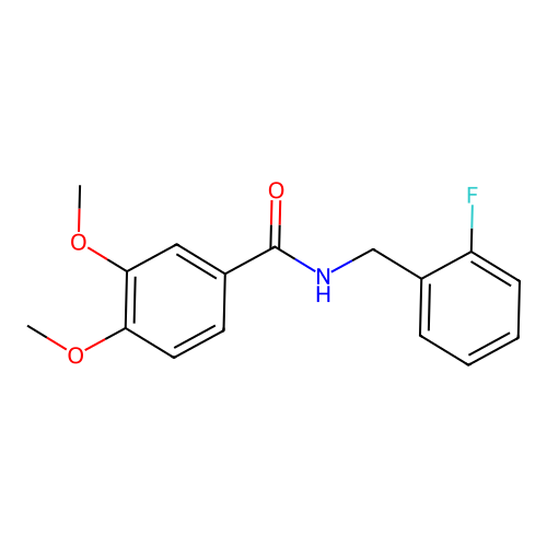 N-[(2-fluorophenyl)methyl]-3,4-dimethoxybenzamide structure