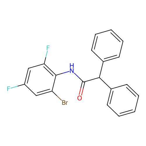 N-(2-Bromo-4,6-difluorophenyl)-2,2-diphenylethanamide structure
