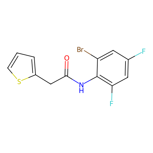 N-(6-Bromo-2,4-difluorophenyl)-2-(2-thienyl)ethanamide structure